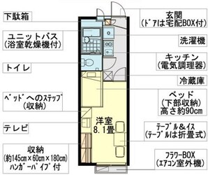 レオパレスマーテルコサージ１２の物件間取画像